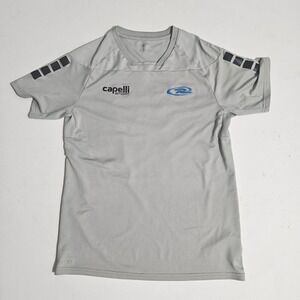 Capelli Sport Mens CS-Cool Soccer Jersey Gray Short Sleeve Training Shirt Size S